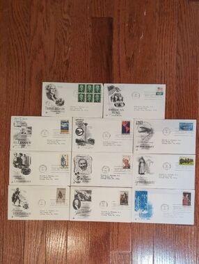 USPS 1968 First Day of Issue Envelope Stamp + Letter Collection